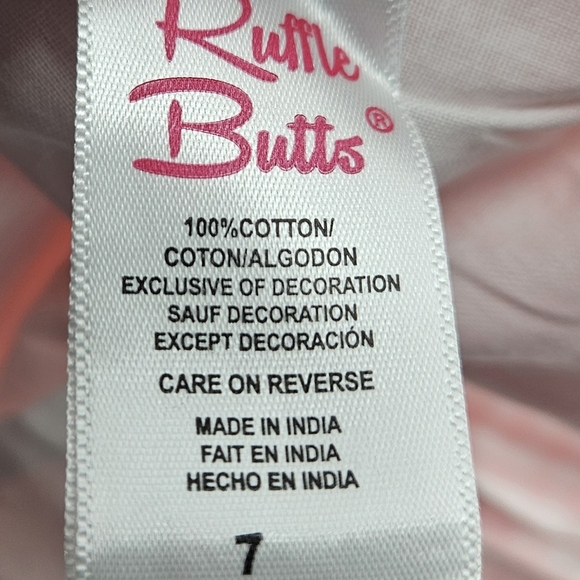 Ruffle Butts Pink Gingham Smocked Flutter Strap Cotton Dress - Picture 5 of 6